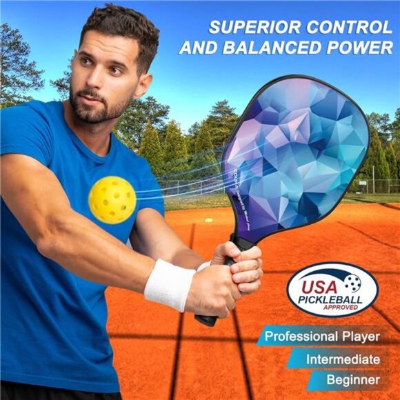 Pickleball Paddles, USAPA Approved Lightweight Pickleball Paddles Set of 4, 4 - Picture 2 of 7